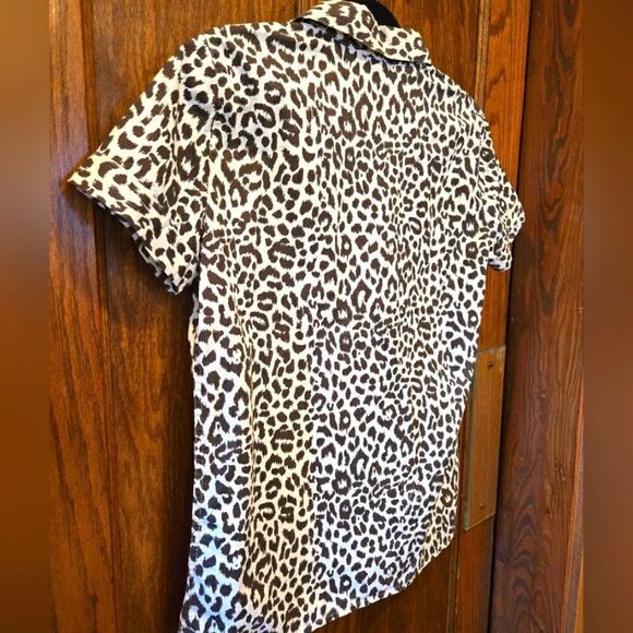 J Crew Animal Print Cotton Camp Shirt Sz XSMALL - Picture 8 of 15